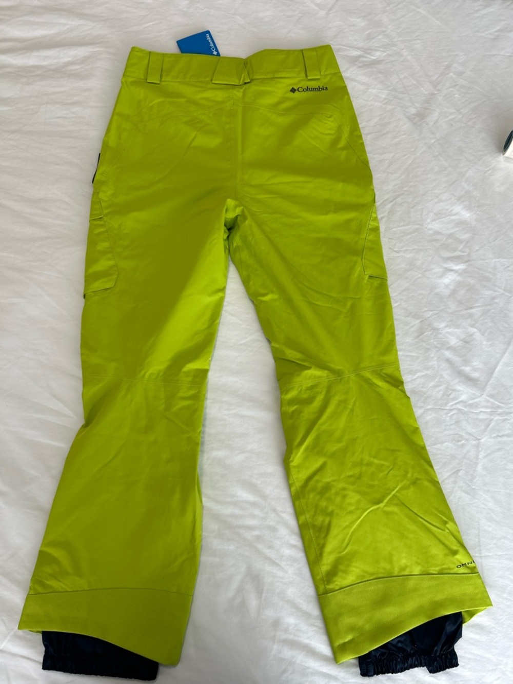 NWT Columbia OMNI-TECH Powder Stash Snowboard Pant Medium Lime Green Ski Outdoor - Picture 10 of 10
